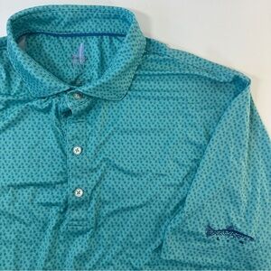 Johnnie O Featherweight Polo Men’s L Caicos‎ Gallo Printed UPF 50